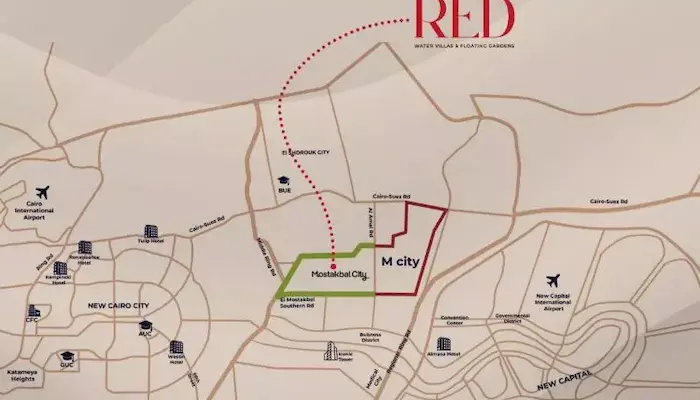 موقع كمبوند ريد المستقبل سيتي Red Mostakbal City 