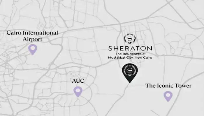 موقع كمبوند شيراتون المستقبل سيتي Sheraton Residence