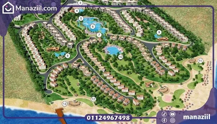 مساحة وتصميم قرية بياسيرا العين السخنة Piacera Resort El Sokhna