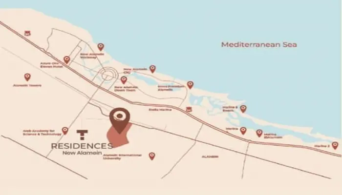 Nearby Places to T Residence New Alamein 
