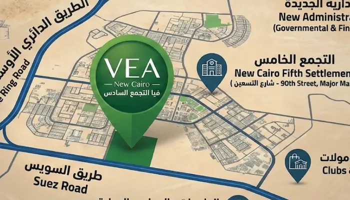 خريطة مشروع فيا التجمع السادس VEA New Cairo
