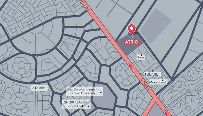 خريطة كمبوند اتريو الشيخ زايد Atrio Compound El Sheikh Zayed