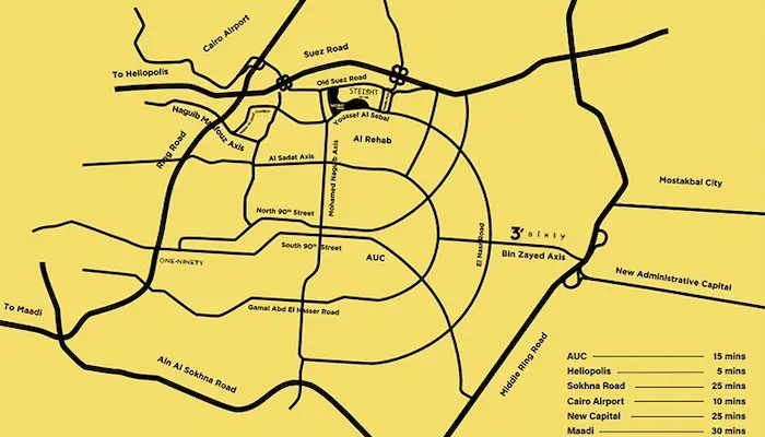 خريطة كمبوند مور ريزيدنس القاهرة الجديدة Compound More Residence New Cairo