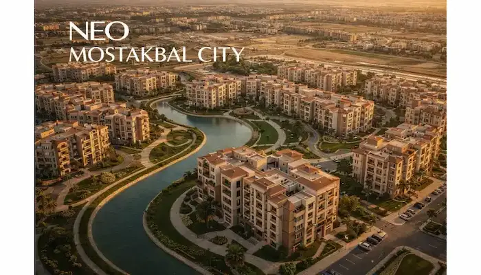 المساحات الخضراء و المباني في كمبوند نوي المستقبل سيتي Neo Mostakbal City