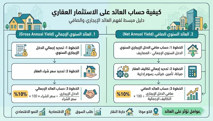 الاستثمار العقاري في مصر: أفضل الفرص والنصائح 2025 5 كيفية حساب العائد على الاستثمار العقاري بكل سهولة