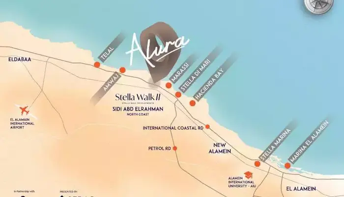 قرية الورا الساحل الشمالي Alura North Coast اسعار 2026 9 خريطة قرية الورا الساحل الشمالي Alura North Coast